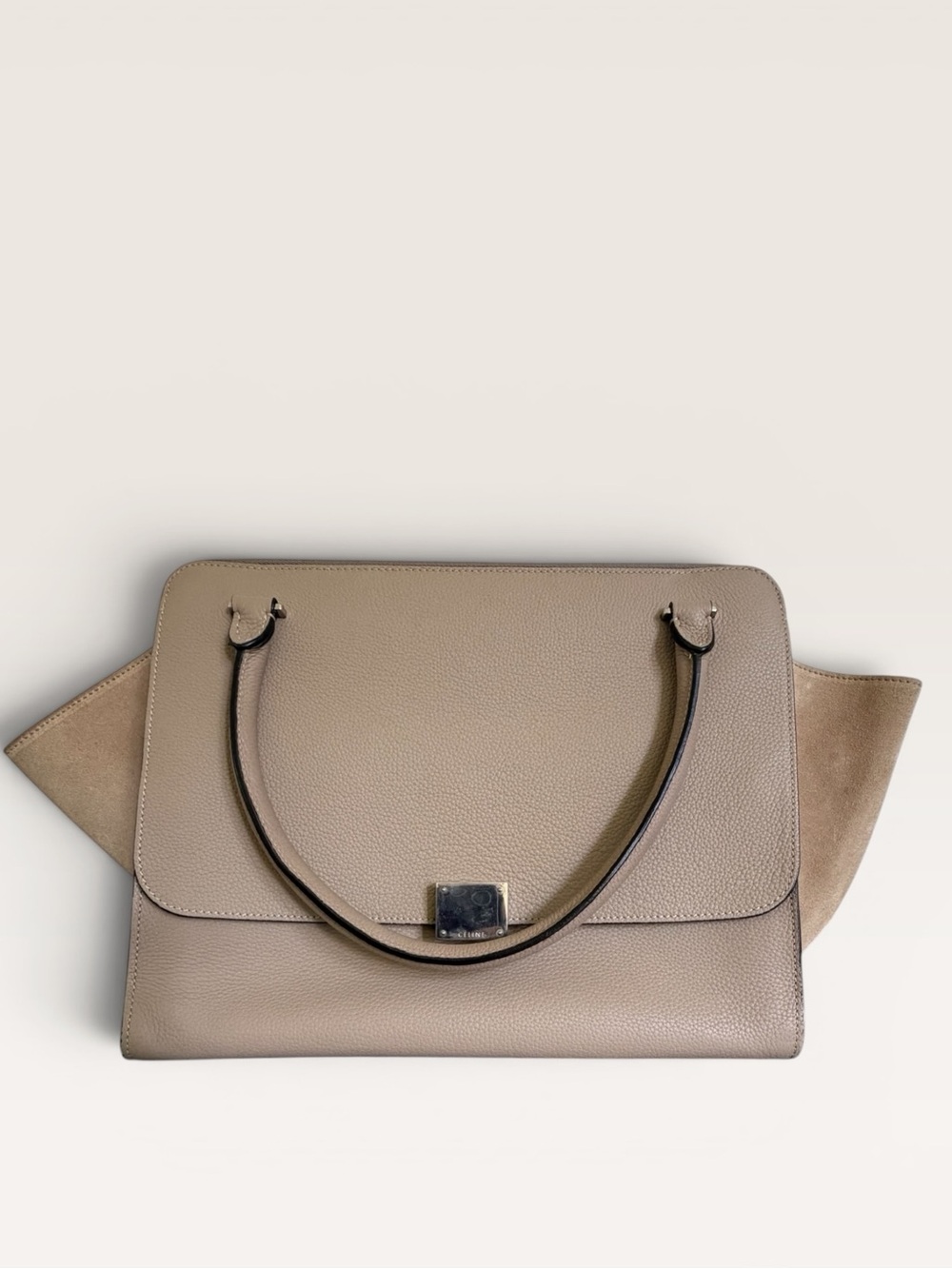 Celine Edge Medium Tote Taupe Grained Leather Phoebe Philo